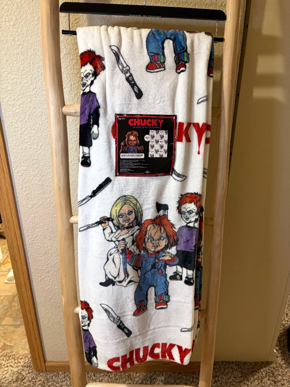 Chucky Seed of Chucky Glen Glenda Horror Halloween Throw Blanket 50x70 NWT